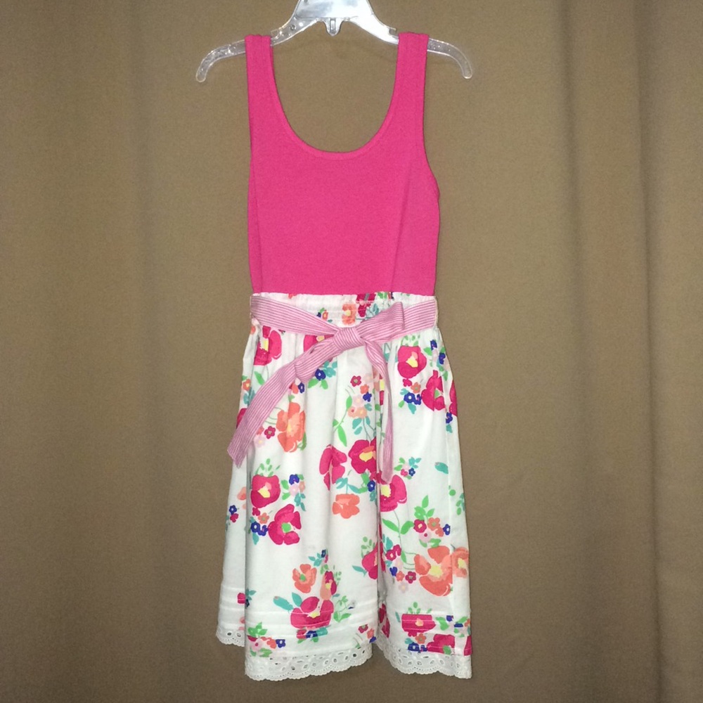 Cherokee Girls Sundress Pink and White Size 7/8